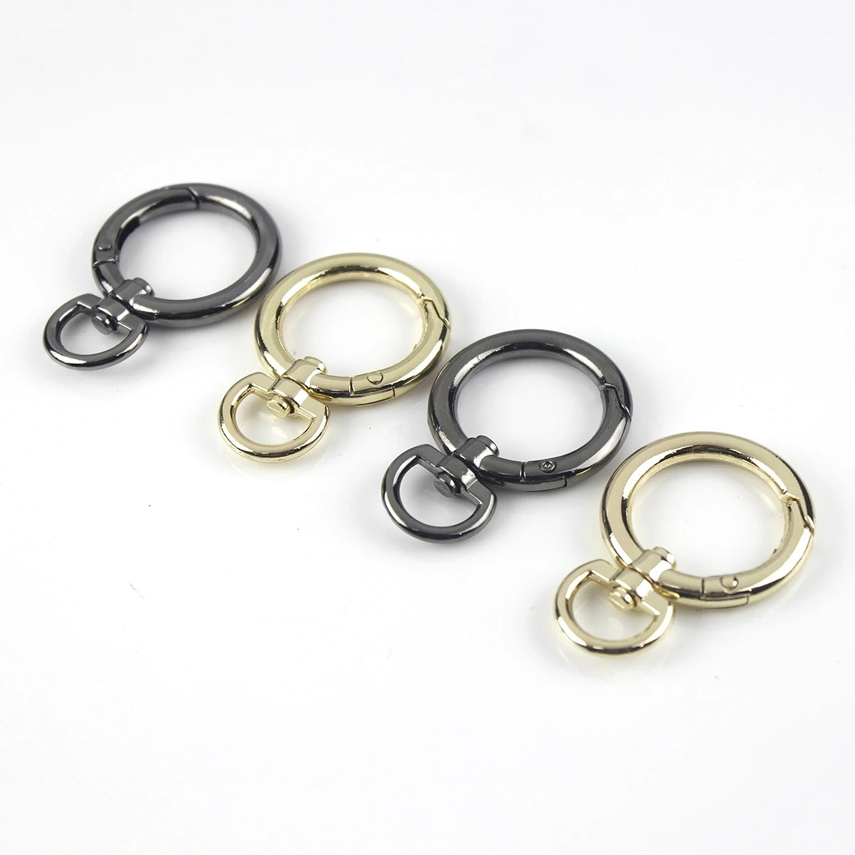 Cloxy Metal Bag Hardware Accessories Metal Swivel Spring Snap Hook for Handbag Purse Chain Metal O Ring Key Chain Clasp