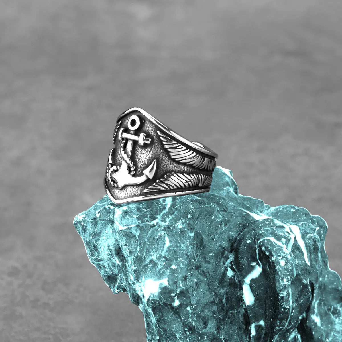 Foreign Trade Accessories Nordic Viking Ship Anchor Totem Stainless Steel Pirate Hip Hop Style Accessories Retro Men's Rings