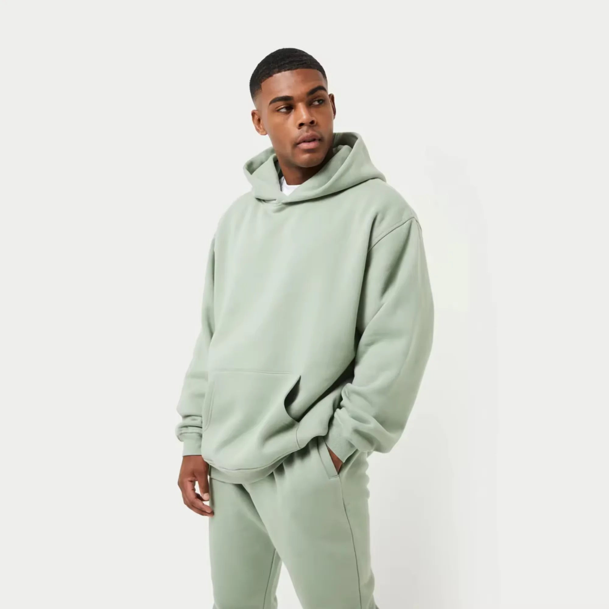 High Quality Sweatpants and Hoodie Set Men Custom Blank Heavyweight Cotton Oversized Pullover Hoodies Men Sweatshirt