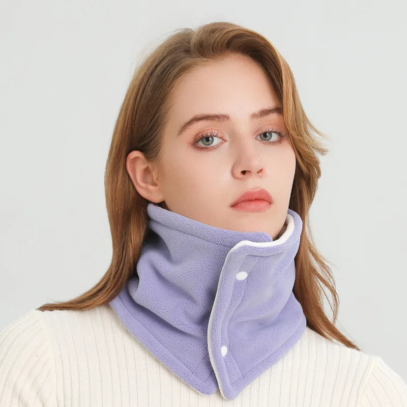 New Winter Double-Layered Thick Knitted Neck Scarf Warm Collar Sleeve for Men and Women Traditional Scarves & Shawls