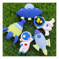 Hot Sell Space Series Resin Charms Spaceship Rocket Spaceman Flatback Blue White Cabochon Scrapbook Decorations Diy