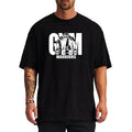 Custom Logo Men's Running Sports Loose Oversized T-shirt Fitness Short Sleeve Mesh Quick Dry Shirt Gym Bodybuilding Workout Tops