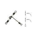 3-Way Luminous T-Shaped Stainless Steel Swivel Snap Hook Accessory for Fishing Cross-Line Rolling Carp Sea Connector Tool
