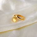 Geometric Stainless Steel  Adjustable Irregular Open Ring Female Jewellery 18k Gold Plated Ring