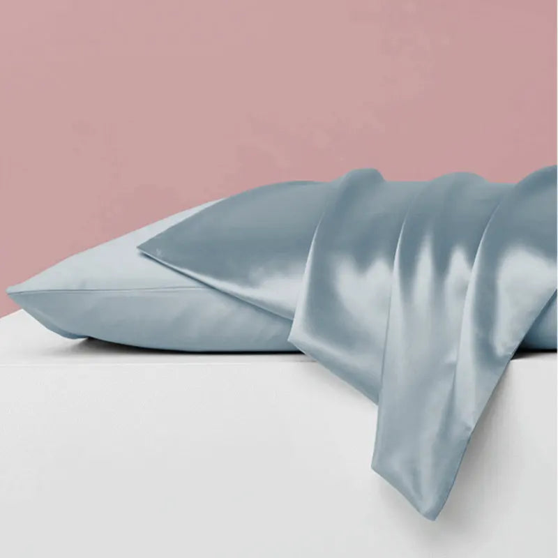 Wholesale Drop-Ship 19 M/M Pure Silk Pillowcase Envelope Closure with Zippered Plain Style for Home Hair Care Hotel Use