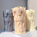 Riding Sculpture Art Soy Wax Molds Figurine Animal Poney Candle Mould Herd Horse Statue Candle Silicone Mold