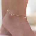 Fashion Jewelry Sterling Silver 925 Jewellery Animal Elephant Charm Diamond Zircon Gold Plated Anklets for Women