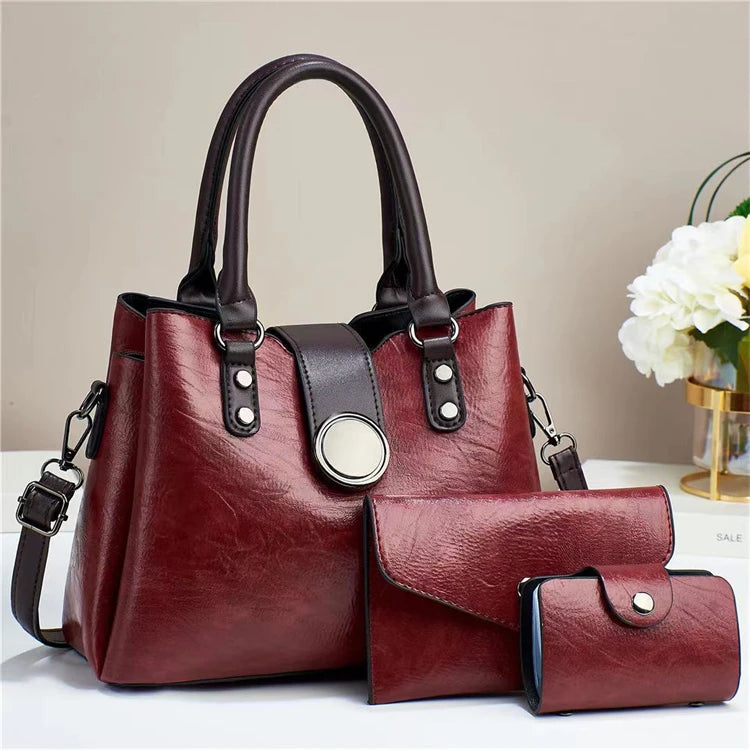 Korean Medium Size Tote Blank Leather Luxury Women Hand Bags Low Price