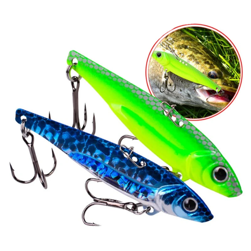 New Trembling Metal VIB Lure 7g 12g 17g Artificial Bait Sequin Bass for Fishing