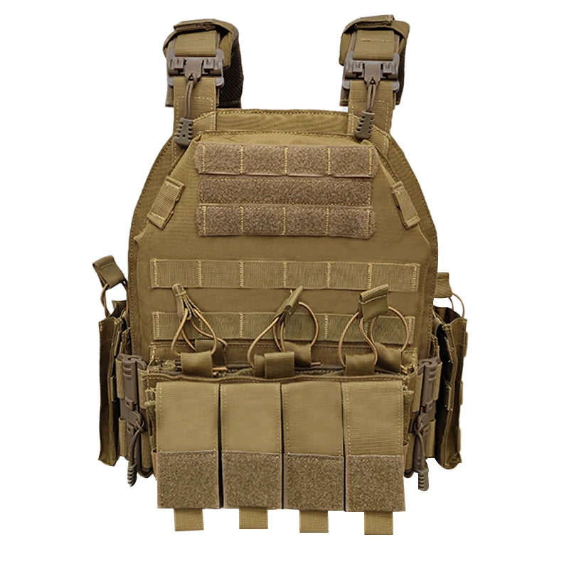 Sturdyarmor Hot Sale Molle System Quick Release Buckle Waterproof Oxford 1000D Light Weight  Coyote Plate Carrier Tactical Vest