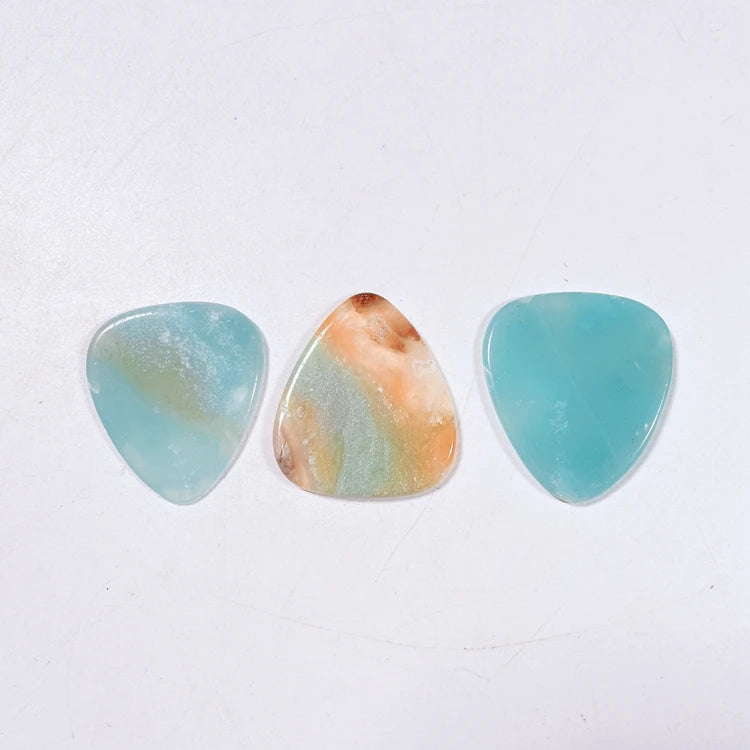 Wholesale Natural Semi-precious Stone Amazonite Guitar Accessories Pick