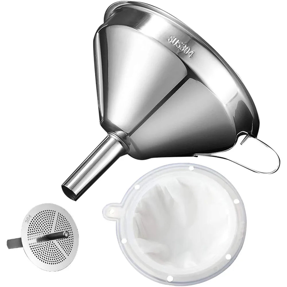 Food Grade Stainless Steel Oil Funnel Factory Price Utensil
