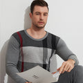 Wholesale Autumn and Winter Men's Seamless Cotton Thermal Underwear Set O Collar Jacquard Long Trousers Underpants Shirt