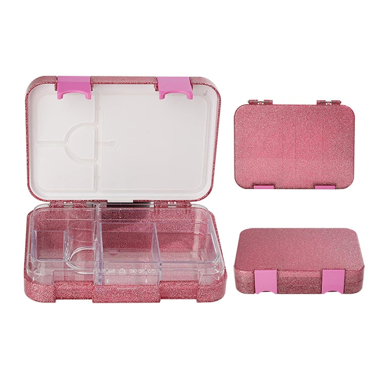 Glitter Tritan Reusable Lunch Box Leakproof for Kid Sealed Kids Food Containers Portable Kid Bento Box Lonchera
