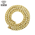 Non Tarnish Jewelry 5mm Stainless Steel Cuban Chain 18K Gold Plated Classic Cuban Necklace Hip Hop Jewelry