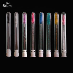 Diamond Glitter Reusable Disposable Mascara Wands with Cover Cap in case Tube Eyelash Cleaning Spoolie Lash Brush