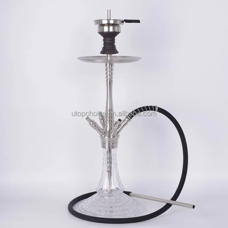 Top Sale Premium Shisha Large 304 Stainless Steel Water Shisha From Stock Shisha Set Narguile With One Hose Connector Chicha