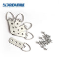 TS-K008 Iron Three Holes Picture Frame D-Ring Hanger Kits -5pcs Hanger with 15pcs Screw Picture Hook Hardware Plain Finish