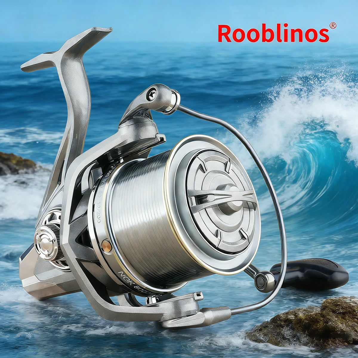 [Germany Stock] Rooblinos NGK Left Hand Spinning Sea 4.8:1 Gear Ratio 8000-14000 Series Two-Speed System Line Twist Prevention