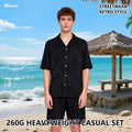 Two Piece Men's Casual Shirt Shorts Sweatsuit Custom Men 2 Piece Outfits Summer T Shirt and Shorts Pant Suit Set for Men