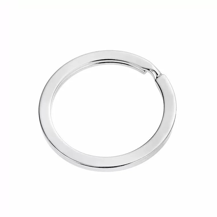 Metal Keyring Bulk Key Chains Ring 25 28 30 32 35 mm Key Rings Rose Gold Silver Bronze Gun Black Keychain Accessory Flat Keyring