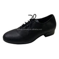 Professional Men\'s Dance Shoes Leather Black Latin Ballroom Dancing Shoes