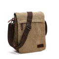 Small Mini Custom Print Logo Vintage Cotton Canvas Side Sling Crossbody Luggage Travel Shoulder Messenger Bag for Men Women