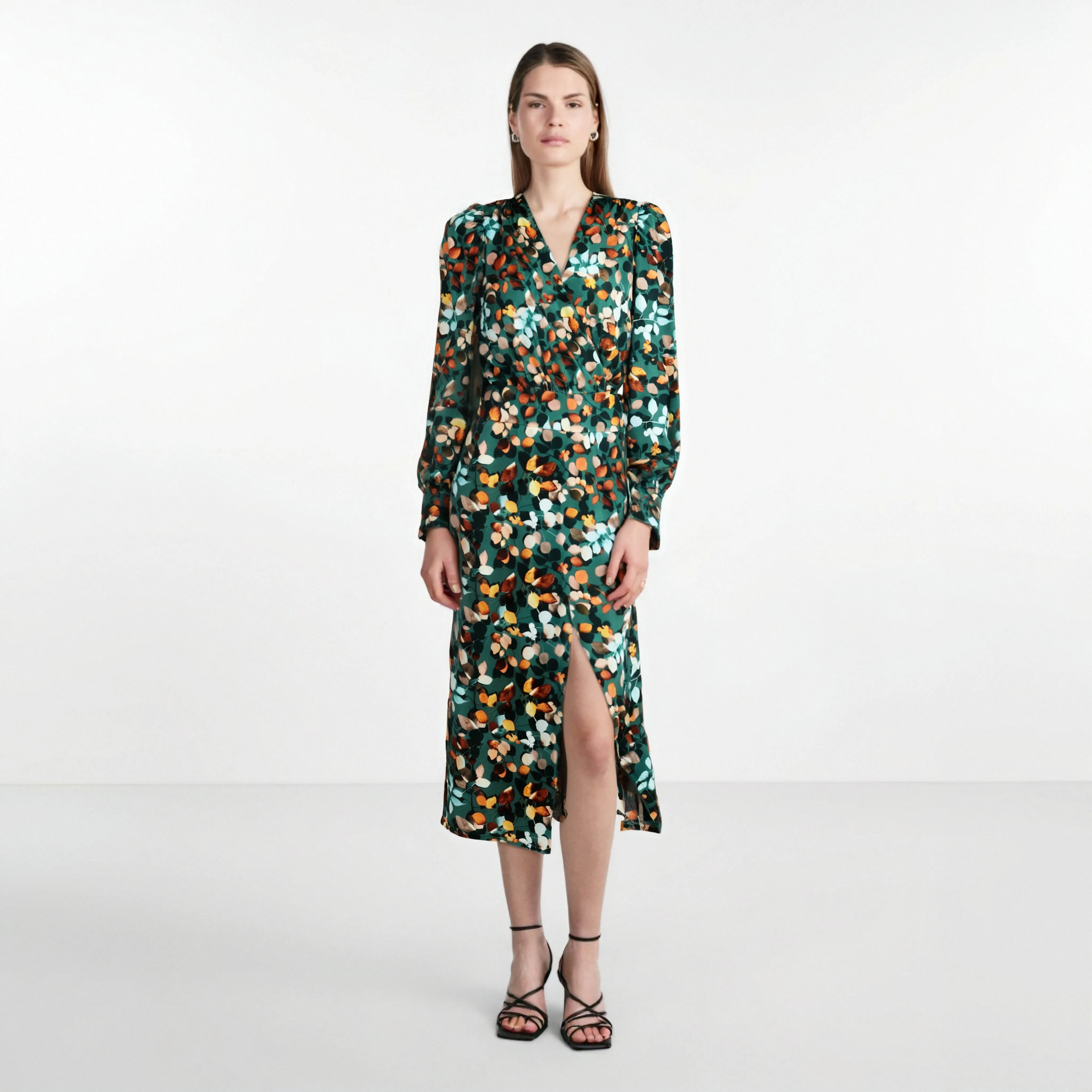 Print Dresses Cheap Maxi Dress Ladies Long Sleeve With Slit Open Dresses Party Long