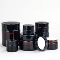 5G 10G 15G 20G 30G 50G Amber Brown Cosmetic Glass Cream Jars for Eye Cream Cosmetics Lotions Body Scrubs & Balms