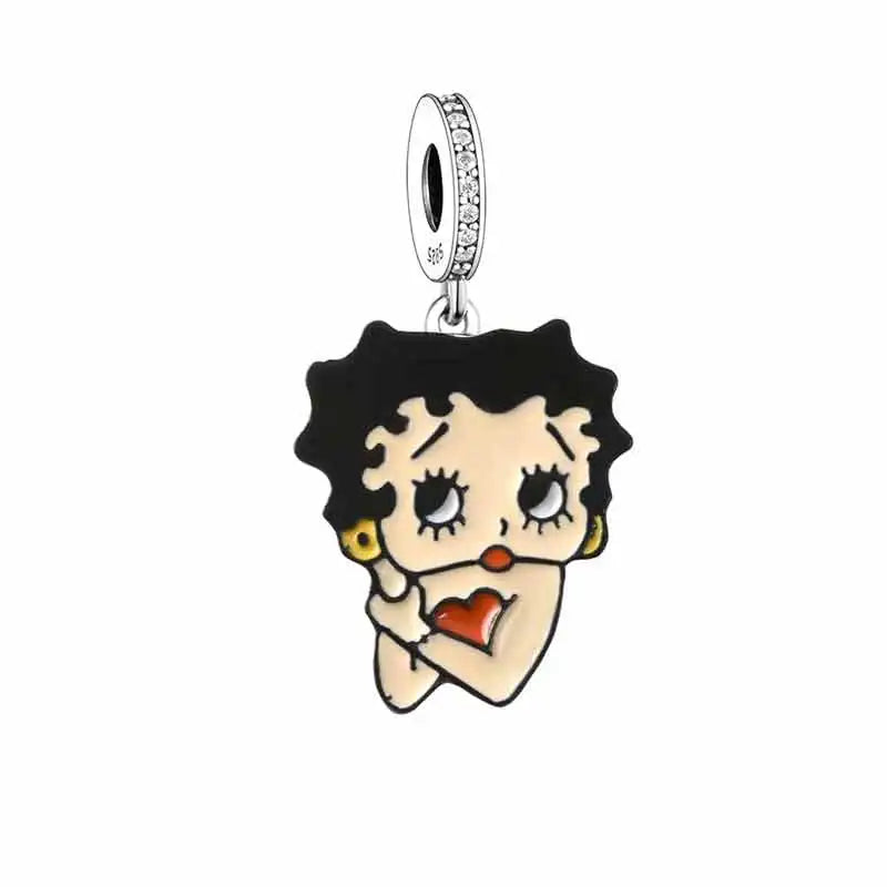 Fashion Real 925 Sterling Silver Cartoon Little Boy Dangle Charms Beads Fit Original Bracelet Necklace Jewelry Gift