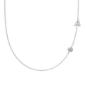 Dylam Simplicity Design Fashion Fine 14K Gold Rhodium Plated S925 Silver Link Chain 5A Cubic Zirconia 26 A-Z Alphabet Necklaces