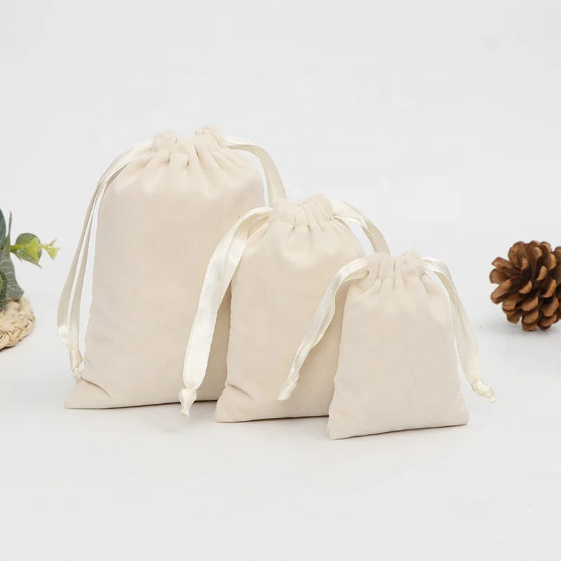 Wholesale Perfume Earring Necklace Bracelet Gift Velvet Bag Many Color Options Drawstring Jewelry Pouch