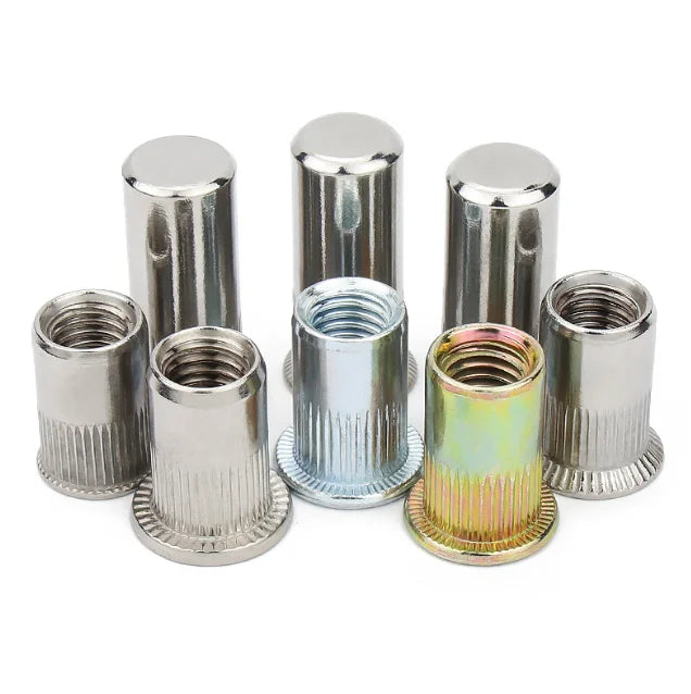Flat Countersunk Head 304 Stainless Steel M8 Rivet Nut Aluminium Threaded Rivets Nut Riveted Nuts Inserts