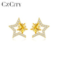 CZCITY Yellow Star CZ Diamond Western Gold Design 2026 Woman Earing Fashion Star Earring Summer