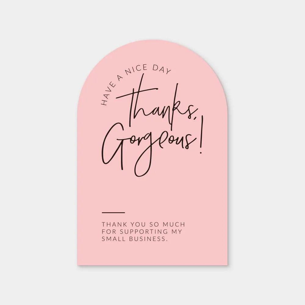 Cheap Price 30pcs/bag Arch Paper Greeting Cards Thank You Fancy Gift Printing Packaging Card for Small Business