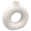 Modern Home Minimalist White Ceramic Pampas Flower Vase Matte Finish for Wedding Living Room Office Table Decorative Accessory