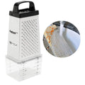 4-sided Multifunctional Vegetable Cutter Shredder Grater Slicer Stainless Steel  Cheese Grater with Container