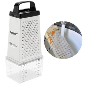 4-sided Multifunctional Vegetable Cutter Shredder Grater Slicer Stainless Steel Cheese Grater with Container
