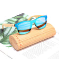 Hot Selling Fashionable Sun Glasses Wooden Temple Handmade Men's Sunglasses square Colorful Bamboo Sunglasses