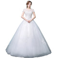 Guangzhou Auyan 2024 Mori New One Shoulder Plus Size Wedding Dress Bridal Gown Evening Fabric White Flowers Lace Crystals
