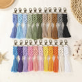 Macrame Twisted Wristlet Key Chain Boho Keychain Lanyard Macrame Keychain Bracelet for Wallet Bag Car Key
