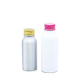 Silver 40ml 50ml 100ml 120ml Aluminium Bottles with Aluminum Caps