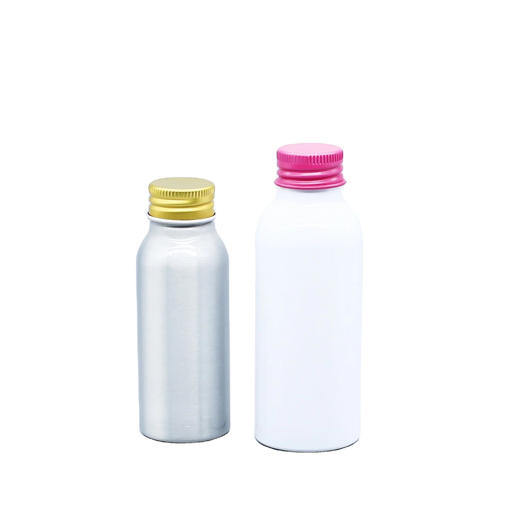Silver 40ml 50ml 100ml 120ml Aluminium Bottles with Aluminum Caps