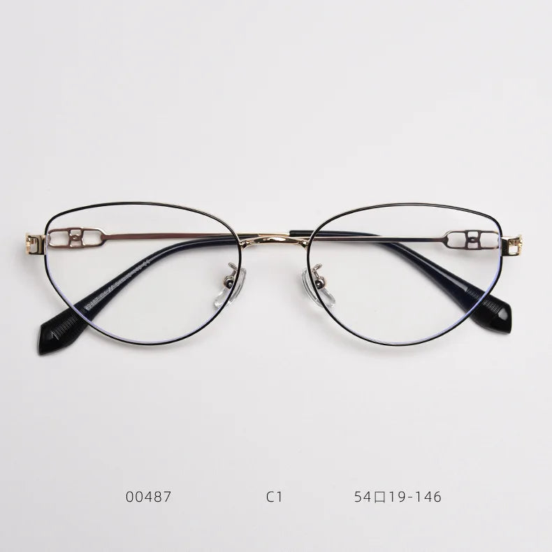 Cat Eye Women Glasses Frame Fashion Light Prescription Lenses Recipe Optical Receipt Glass Fashion Design Spectacle for Female