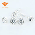 Moissanite Diamond DEF White Color Gra Certified 2 Carat Moissanite Ring  Raw Material Round Moissanite Stones