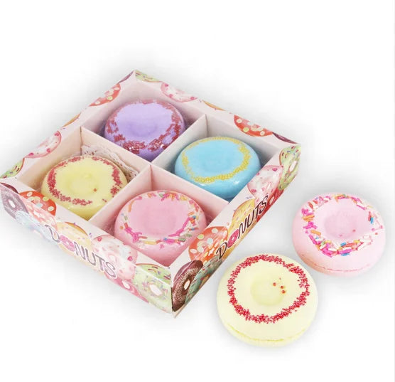 Organic Handmade Bathbombs for Kids Luxury Donut Spa Bath for Bomb Relaxing Aromatherapy Fizzy Bubble Bath Wholesale