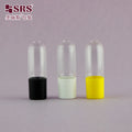 BLP15-3ML Empty Round Bottom Tube Glass Vial Container with White Black PP Cap Glass Roller Ball for Cuticle Oil Nail Care