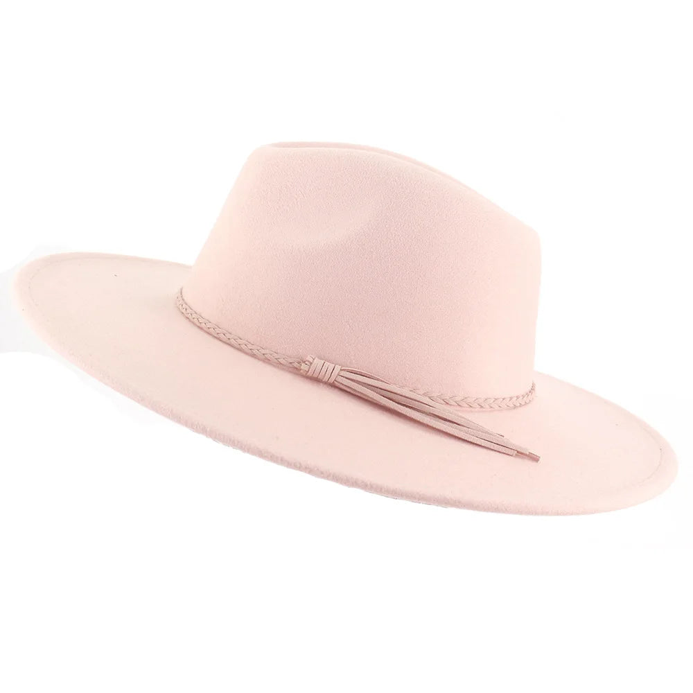 Custom Wide Brim Polyester Fedora Hats Unisex Image Water Drop Pencil Brim Binding Edge Bands Casual Cycling Ski Fishing Travel