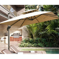 Custom logo Print Offset Big square Cantilever Outdoor Aluminum Hanging Umbrellas with 360 Rotating