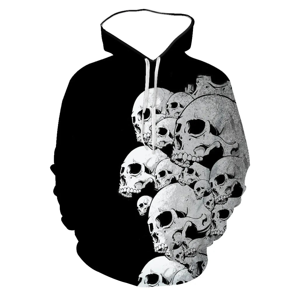 Fitspi Loose 3d Sweatshirt Set European American Men's Women's Sports Clothing Print Casual Hoodie Pullover